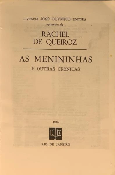 As menininhas e outras crônicas