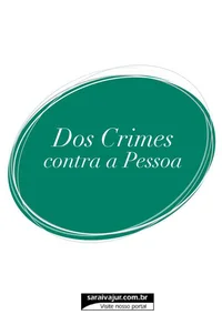Dos Crimes contra a Pessoa