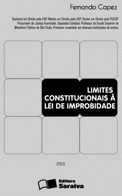 LIMITES CONSTITUCIONAIS À LEI DE IMPROBIDADE